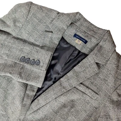 Blazer Tommy Hilfiger para mujer talla 6 gris a cuadros hombreras negocios trabajo Foto 1 de 4