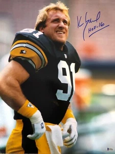 Foto autografiada de Kevin Greene Pittsburgh Steelers de fútbol 11x14 - Certificado de autenticidad Beckett - Imagen 1 de 1