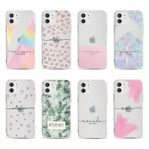 Tirita Personalised Phone Cas Shockproof Soft for iPhone 12 8 SE 11 Holographic - Picture 1 of 42