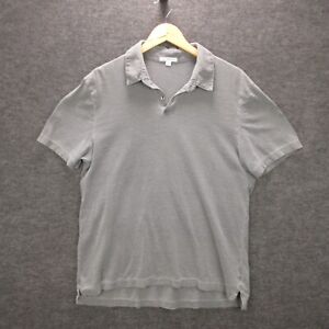 James Perse Polo Shirt Mens 3 Large Gray Short Sleeve Casual Collared