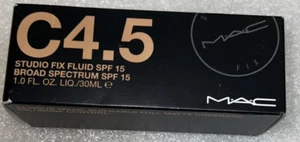 MAC COSMETICS STUDIO FIX FLUID con SPF 15 - C 4.5 (nuovo con scatola/taglia intera) Nuovo! - Foto 1 di 3