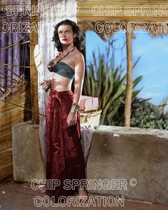 HEDY LAMARR in White Cargo | Sexy Cheesecake 8x10 COLOR PHOTO BY CHIP SPRINGER - Picture 1 of 1