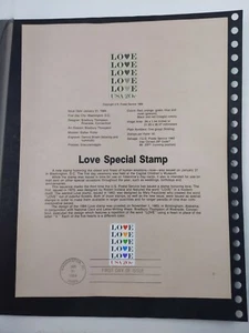USPS 1984 20c Love Special Stamp Souvenir Page - Picture 1 of 6