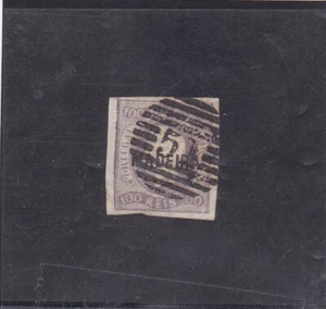 MADEIRA D. LUIS I  100 R. (1868)    AF # 4     Nice Cancel # 51 FUNCHAL - Picture 1 of 2