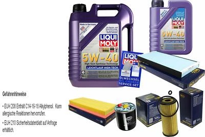 LIQUI MOLY, SCT GERMANY INSPEKTIONSKIT FILTER LIQUI MOLY ÖL 6L 5W-40 für Mercedes-Benz A-Klasse W169