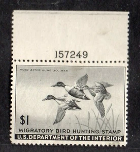 USA 1947 MHR DUCK HUNTING VOID AFTER 1948 PLATE SINGLE - Picture 1 of 2