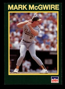 1990 Starline Long John Silver Baseball #9 Mark McGwire Oakland Athletics