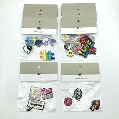 10 Lot Nordstrom BP 3-Pack Iron On Patches Boho Craft Love Ying Yang Hippie NEW - Image 1 of 4