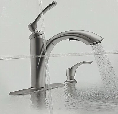 Kohler Linwood Pull-Out Kitchen Faucet Stainless (R29670SDVS) w/ Soap Dispenser