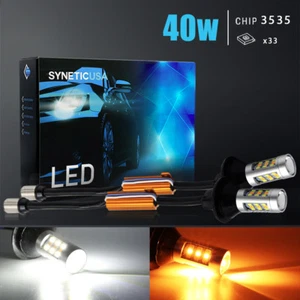 Kit de bombillas DRL de estacionamiento señal de giro LED conmutadora Canbus 1157 blanco/ámbar - Imagen 1 de 6