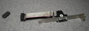 serial port single DB9 COM RS-232 male ribbon cable bracket PC motherboards - Picture 1 of 3