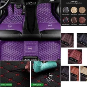 For Alfa Romeo Giulia Stelvio Car Floor Mats Pu Leather Carpets All Weather Mats - Foto 1 di 36
