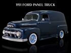 1951 Ford Panel Deliver Truck In Blue New Metal Sign: 12X16 Ships Free