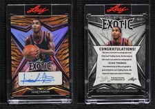 2022 Leaf Exotic Base Auto Tiger /10 Isiah Thomas #EA-IT1 Auto HOF