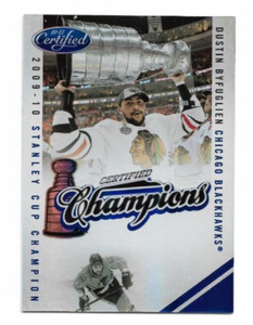 2010-11 Panini Certified Champions Mirror Blue /100 #4 Dustin Byfuglien