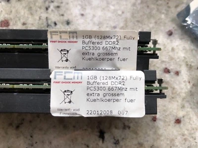 1GB Apple Mac Pro DDR2 667 Mhz FB-DIMM PC2-5300 Fully Buffered - Immagine 1 di 2