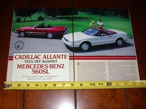 1987 Cadillac Allante vs. 1987 Mercedes Benz 560 SL - ORIGINALARTIKEL - Bild 1 von 12