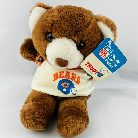 Vintage Trudy Toys NFL Football Chicago Bears Collectible Teddy Bear Plush 1980s Cover