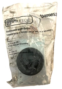 UTILI TECH FLUSH MOUNT DRYER OUTLET, AL/CU, 30Amp-125/250 Volt 3 pole, 3 Wire - Picture 1 of 4