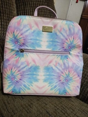 Luv Betsey Johnson Backpack Lillie Rainbow Pastel Tie Dye 11x11x4 Clean - Image 1 of 4