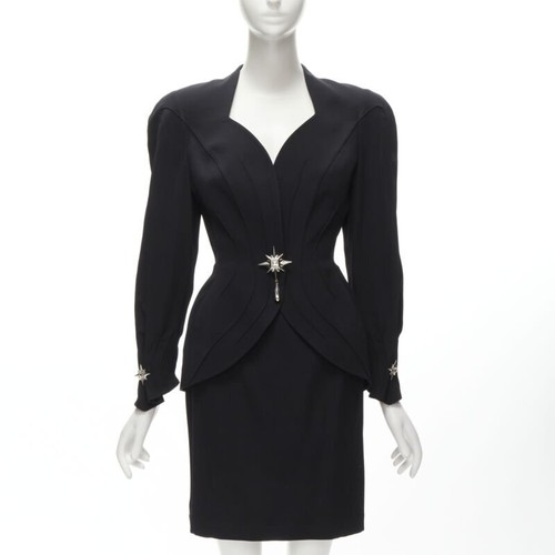 VALENTINO THIERRY MUGLER blazer elettrico vintage con colletto curvo space age con bottoni stella IT9AT S