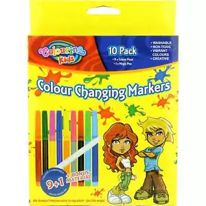 Colour Changing Markers Textas Pack of 10 Arts & Crafts Party School - Picture 1 of 1