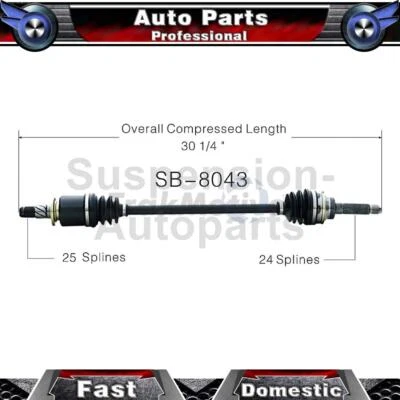 左后 CV 轴接头半轴适用于 2005 年萨博 9-2X — 第 1/2 张图片