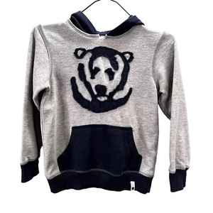Original Lucky Brand Hoodie Child Youth 6 Bear Design Gray Blue Pullover - Picture 1 of 7