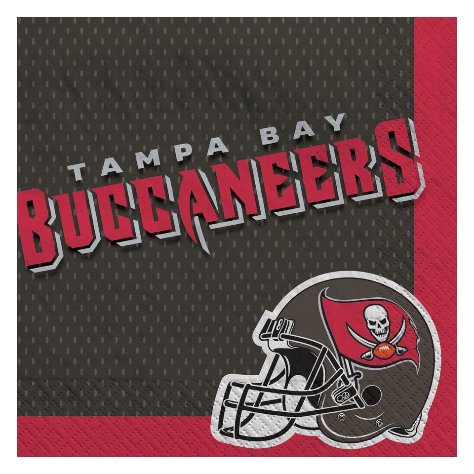 Tampa Bay Buccaneers Football Party Paper Luncheon Napkins, 16 CT, 13", Black... - Image 1 of 1