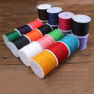 0.45/0.5/0.6mm Round Waxed Thread Polyester Cord Leather Craft Sewing Bracelets - Image 1 of 4