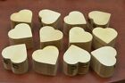 20 Pcs Carved Heart Treasure Chest Jewelry Trinket Wood Boxes #F-1060