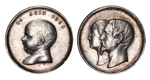 FRANCIA Napoléon III 14 juin 1856 - Baptème du Prince Impérial - Argento Silver - Imagen 1 de 1