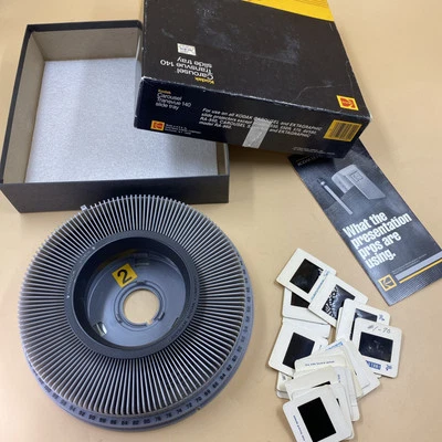 Kodak Carousel Transvue 140 slide Tray /orig Boxes Instructions +23 70s Slides - Image 1 of 4