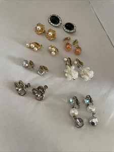 Vintage Trödel Schublade Nachlass Ohrclips. Sortenmix 8 Stück. - Bild 1 von 12