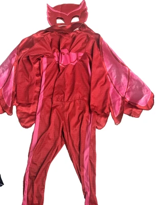 Girl's PJ Mask Owlette Halloween Costume Red & Pink Cape, Mask, & Suit -Sz 4-6x - Image 1 of 4