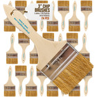 24Pk - 3" Chip Brushes for Paints, Stains, Varnishes, Glues & Gesso