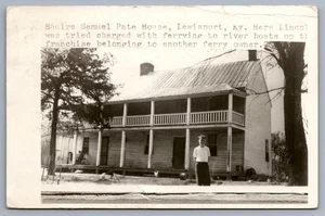 Squire Samuel Pate House A. Lincoln Trial Lewisport Kentucky KY RPPC Postcard - Bild 1 von 2