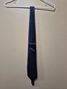 Swarovski - Herrenkrawatte einfarbig dunkelblau mit Fisch Kristallelement - Bild 1 von 7