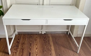 IKEA Schreibtisch Alex weiß mit Schubladen & Kabelmanagement - Bild 1 von 11