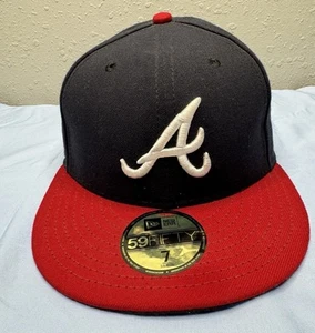 New Era 59FIFTY On-Field Atlanta Braves Home Navy/Red Fitted Gr. 7 Mütze Cap MLB - Bild 1 von 10