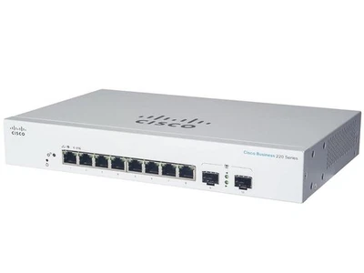 CISCO DESIGNED Business CBS220-8FP-E-2G Smart Switch | 8 Port GE | Full PoE | - Image 1 of 2