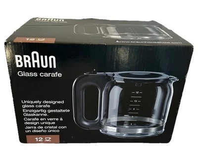 Braun Clear Glass Carafe 12 Cup PurAroma 7 (Types 3109/BrewSense 3107) Open Box - Image 1 of 4