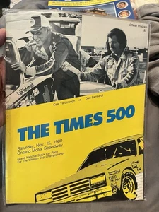 Nascar Program 1980 The Times 500 Ontario Dale Earnhardt Cale Yarborough - Picture 1 of 1