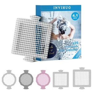,25 Pack, Disposable Shower Drain Hair Catcher Mesh Stickers,Disposable Hair ... - Picture 1 of 9