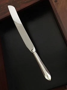 Sheffield England WEB Sterlingsilber Griff Hochzeitstorte Messer Wellenschliff Klinge - Bild 1 von 14
