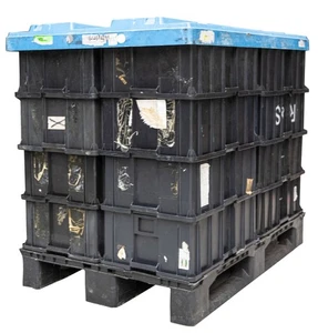 16 x Plastic Boxes incl. Pallet Lid + Plastic Pallet Container Set Box - Picture 1 of 6