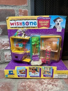 Vintage 1996 Wishbone Treasure Island Storybook Playset-Complete In Box *RARE* - Picture 1 of 4