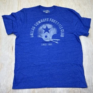 USED XXL Dallas Cowboys Football Club SLIM Fit Short Sleeve Shirt Blue - Picture 1 of 6