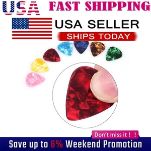 100pcs Guitar Picks Celluloid Thin Acoustic Electric Plectrums Colorful C - Picture 1 of 12