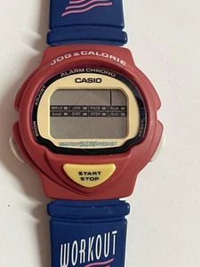 CASIO 1003 LJC-10; KOREA, VINTAGE Watch Red&Blue; New; CoLLecTion - Imagen 1 de 8